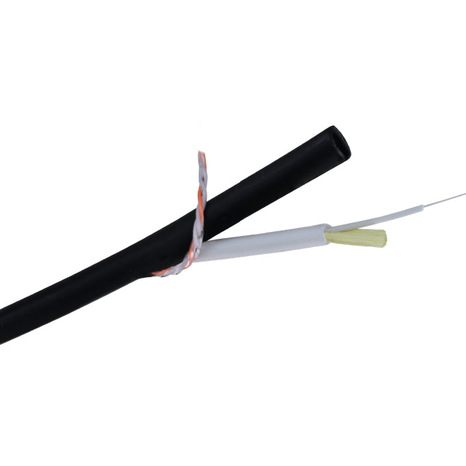 InvisiLight®   4.8mm EZ-Peel™ Black Indoor / Outdoor Drop Cable